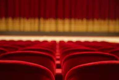 red and white stadium seats